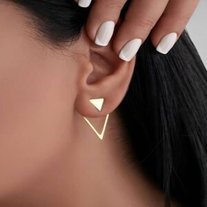 گوشواره مینیمال طرح مثلث